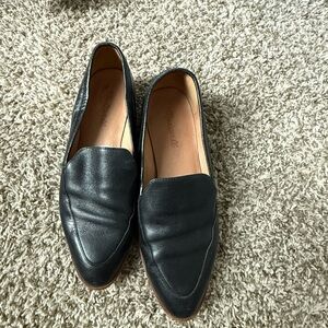 Madewell black leather loafers